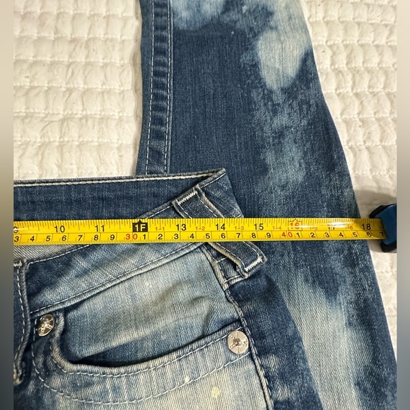 363 True Religion skinny jeans white washed bleached sz 25 - Picture 5 of 9